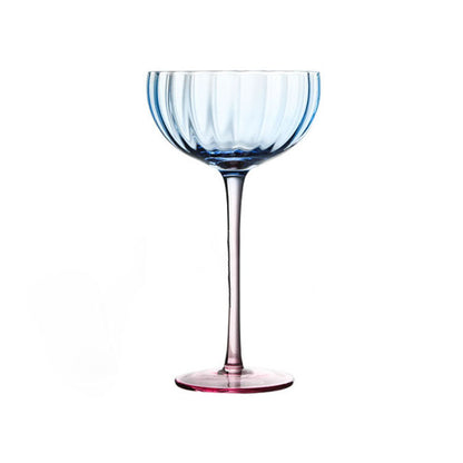 Swirly Patterned Ice Cream Cup, Autumn Pumpkin Martini Glass, Multicolor Striped Wine Glass