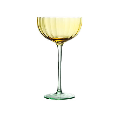 Swirly Patterned Ice Cream Cup, Autumn Pumpkin Martini Glass, Multicolor Striped Wine Glass