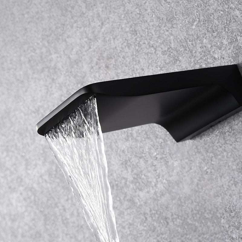 Modern Copper Waterfall Faucet Black Sink Basin Mixer Tap