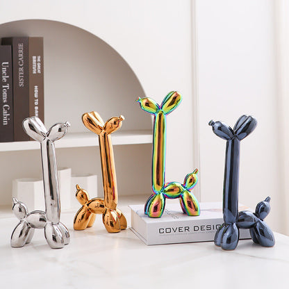 Fun Cute Ceramic Dog Figurine Home Decor Ornament
