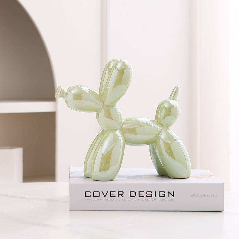 Fun Cute Ceramic Dog Figurine Home Decor Ornament