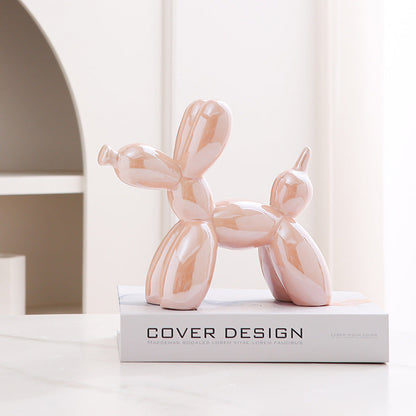 Fun Cute Ceramic Dog Figurine Home Decor Ornament