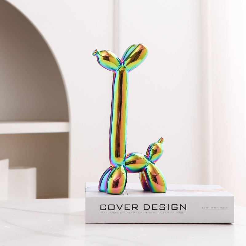 Fun Cute Ceramic Dog Figurine Home Decor Ornament