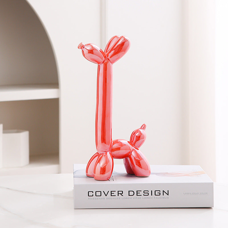 Fun Cute Ceramic Dog Figurine Home Decor Ornament