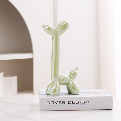 Fun Cute Ceramic Dog Figurine Home Decor Ornament