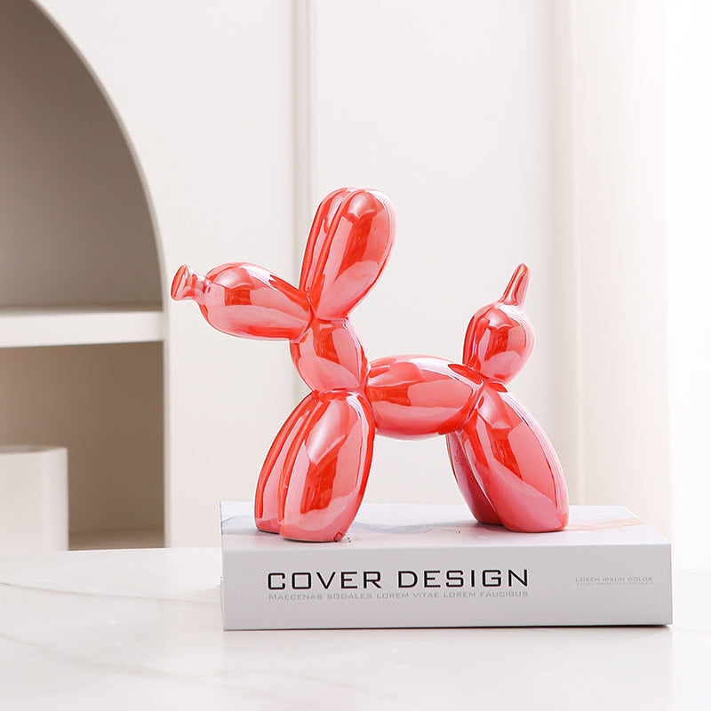 Fun Cute Ceramic Dog Figurine Home Decor Ornament