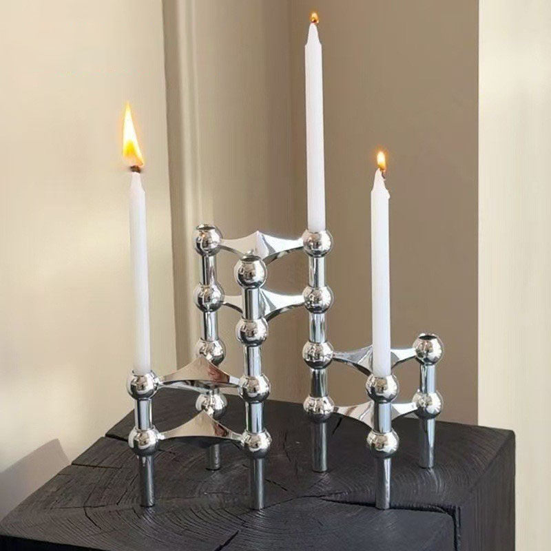 Unique Metal Candle Holder Table Decor