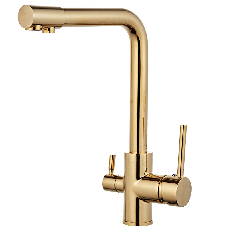 Luxury Copper 3-In-1 Kitchen Sink Faucet