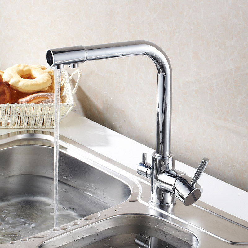Luxury Copper 3-In-1 Kitchen Sink Faucet