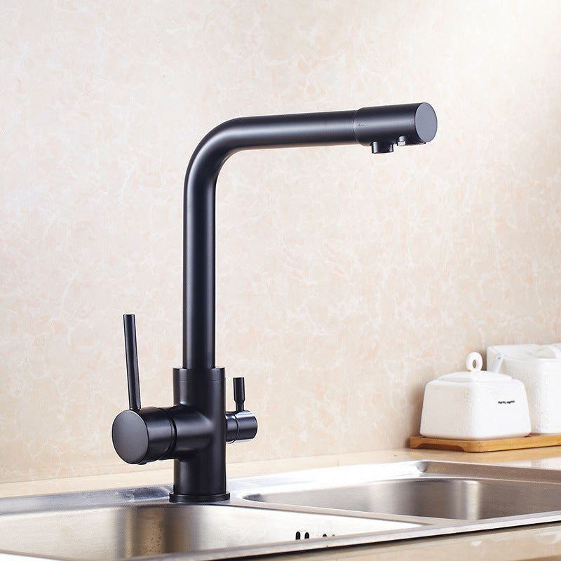 Luxury Copper 3-In-1 Kitchen Sink Faucet