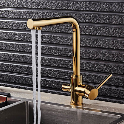 Luxury Copper 3-In-1 Kitchen Sink Faucet