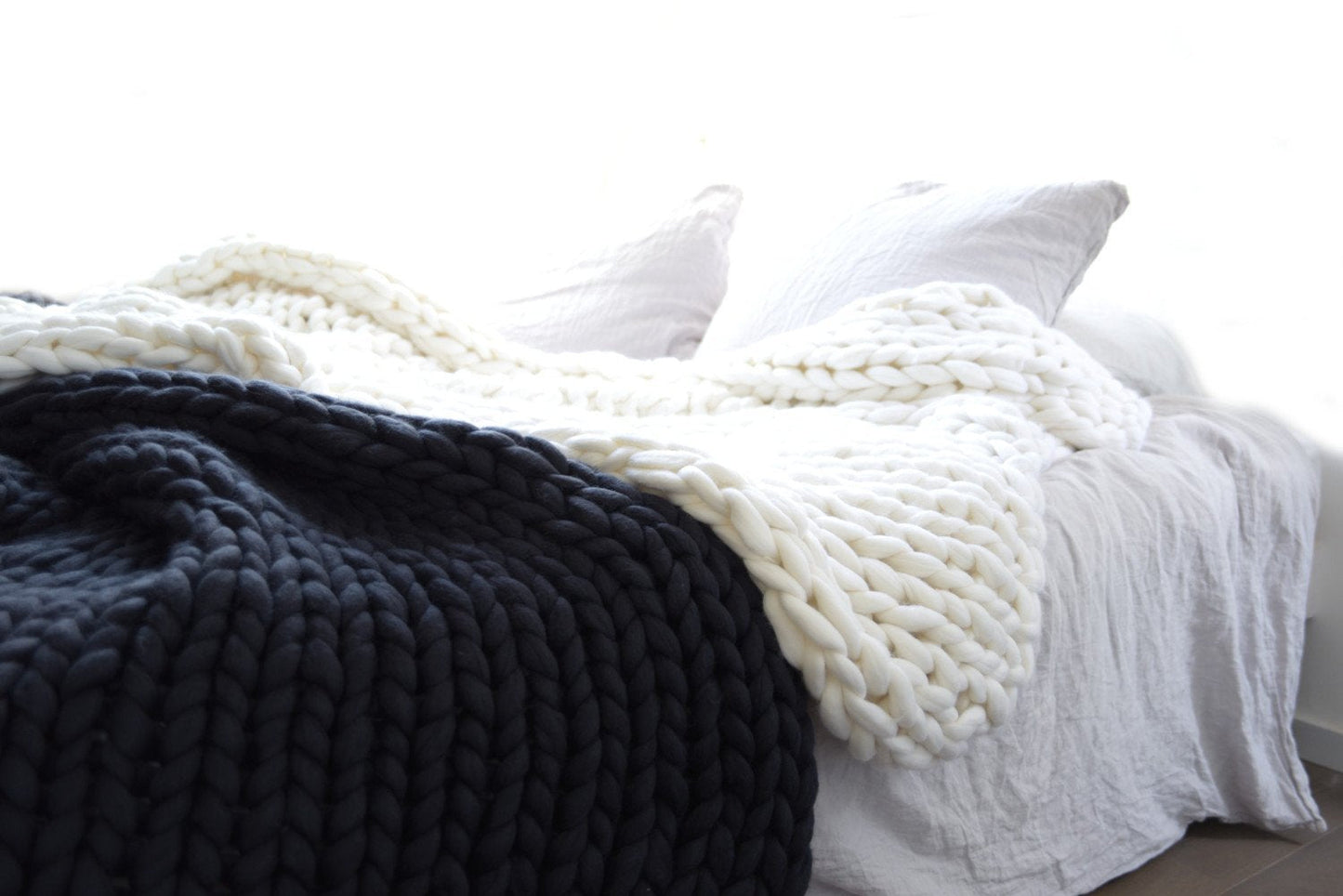 Cozy Handmade Knit Throw Blanket