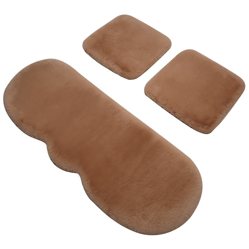 Warm Plush Rabbit Car Seat Pad for Winter