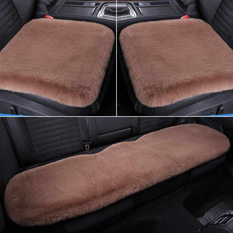 Warm Plush Rabbit Car Seat Pad for Winter