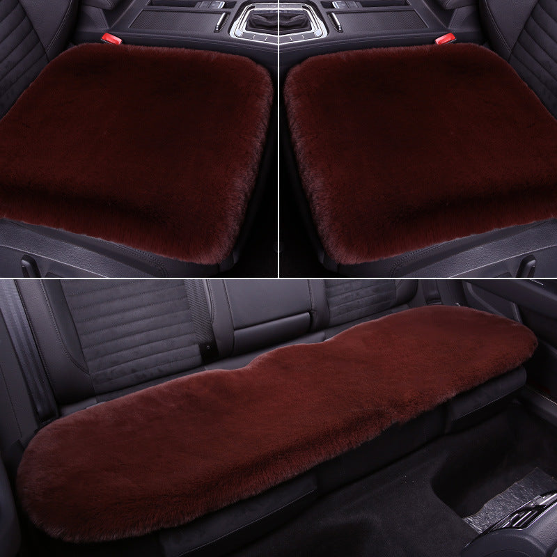 Warm Plush Rabbit Car Seat Pad for Winter