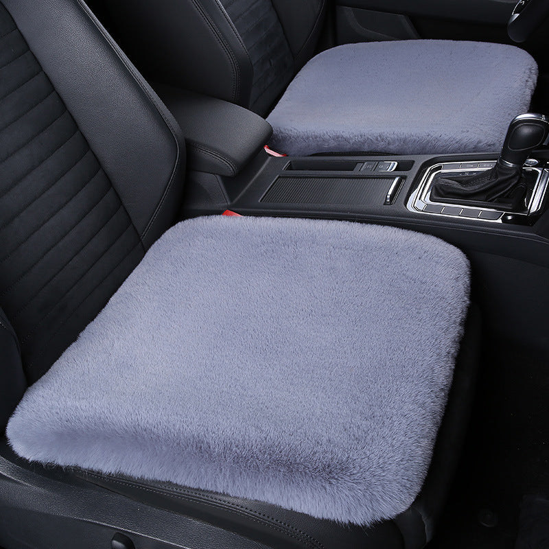 Warm Plush Rabbit Car Seat Pad for Winter