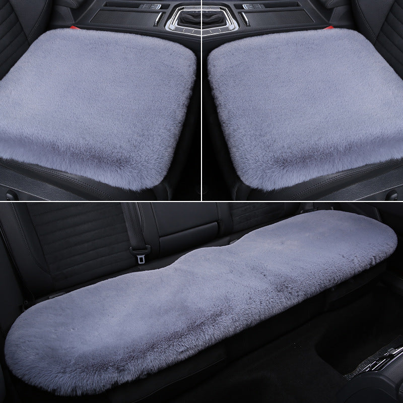 Warm Plush Rabbit Car Seat Pad for Winter