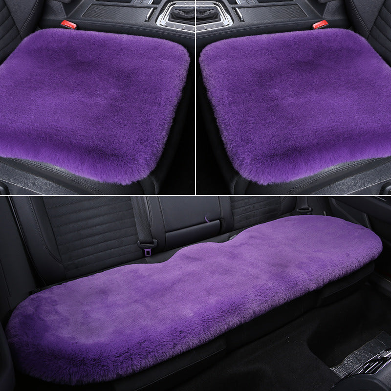 Warm Plush Rabbit Car Seat Pad for Winter