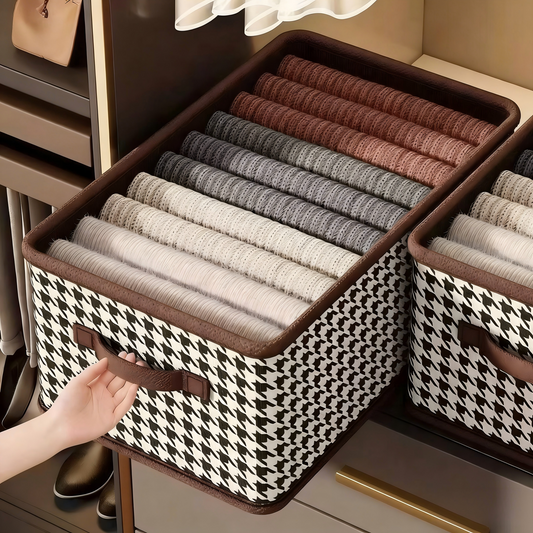 Stylish Houndstooth Storage Container - Befez