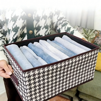 Stylish Houndstooth Storage Container
