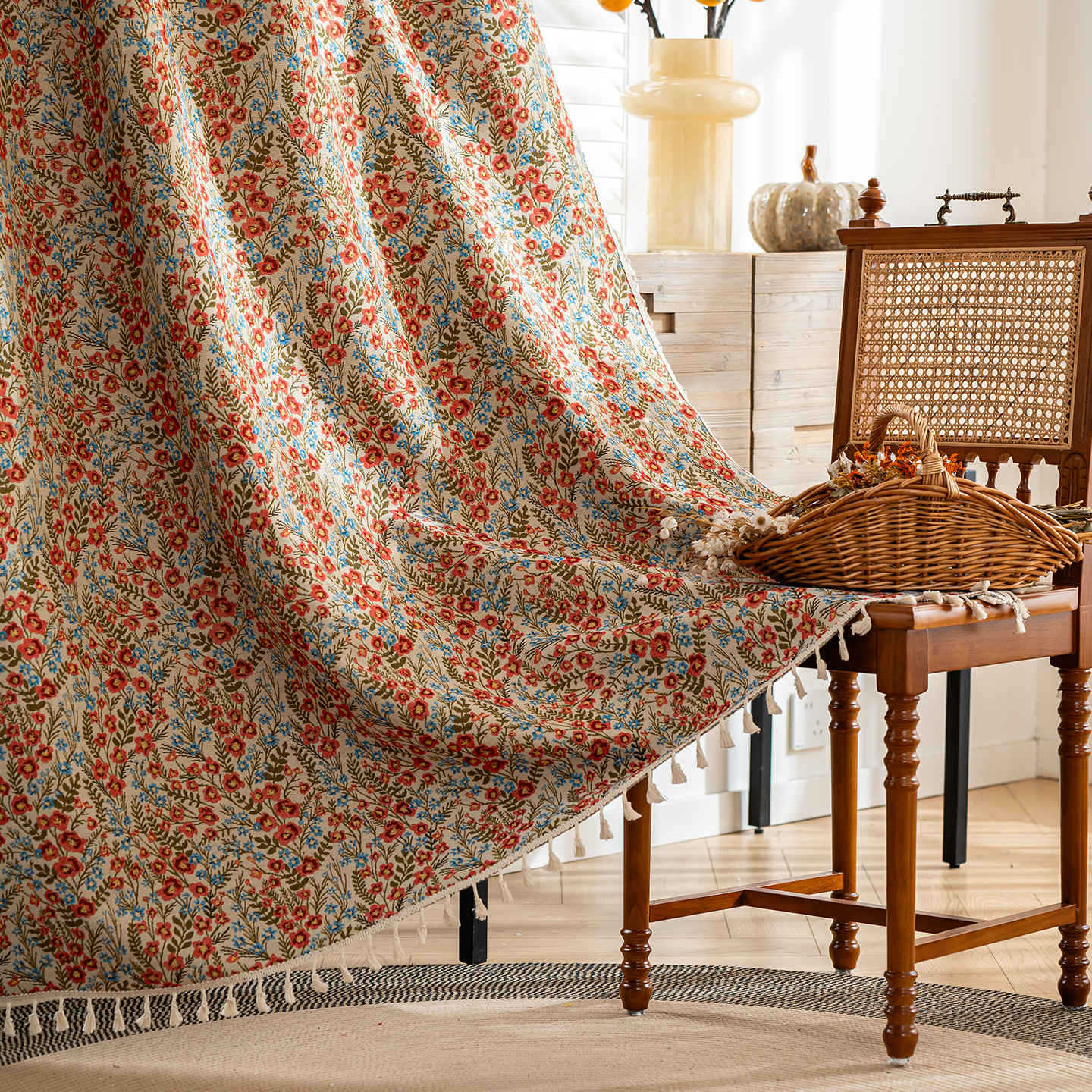 Rustic Farmhouse Style Ready Made Curtain
