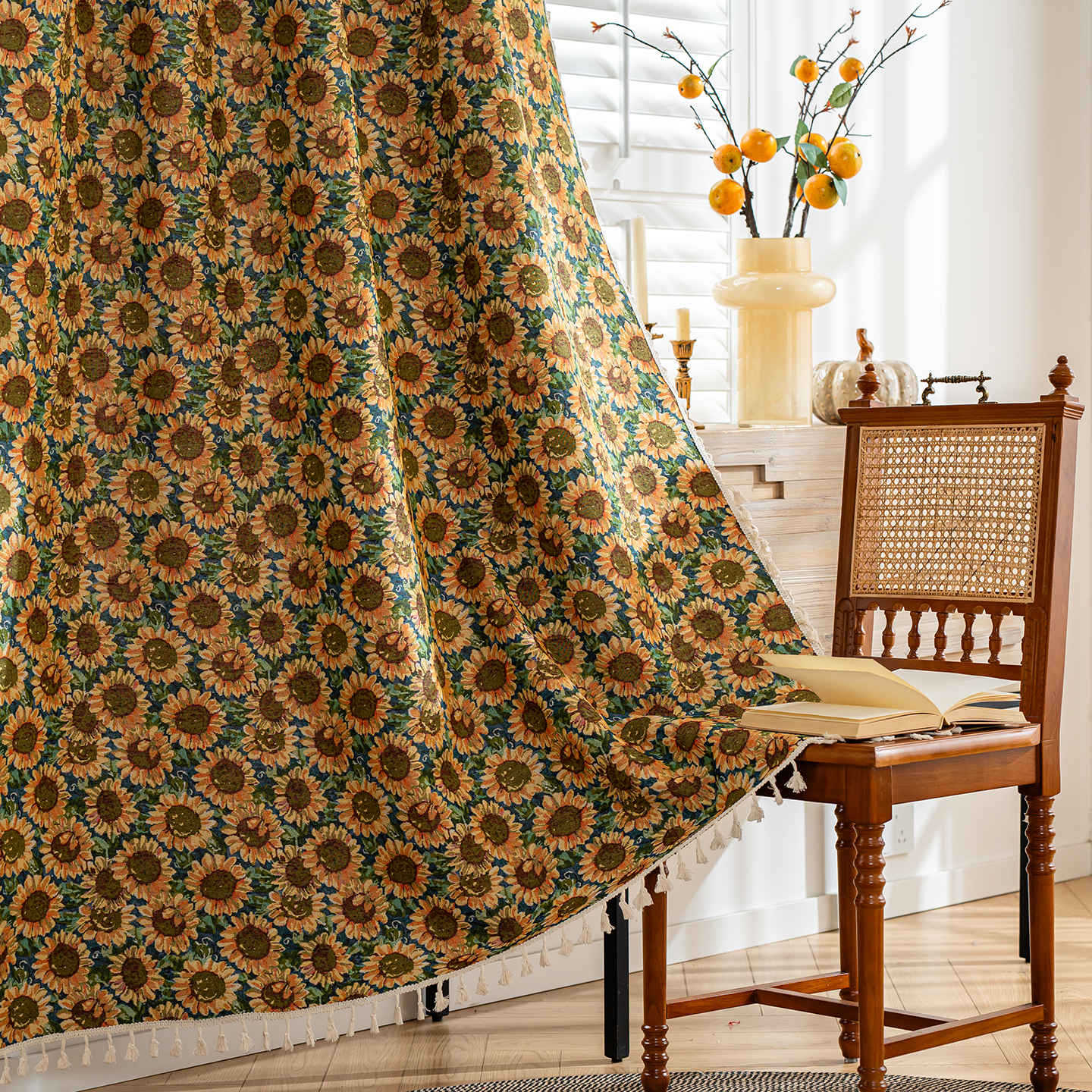 Rustic Farmhouse Style Ready Made Curtain