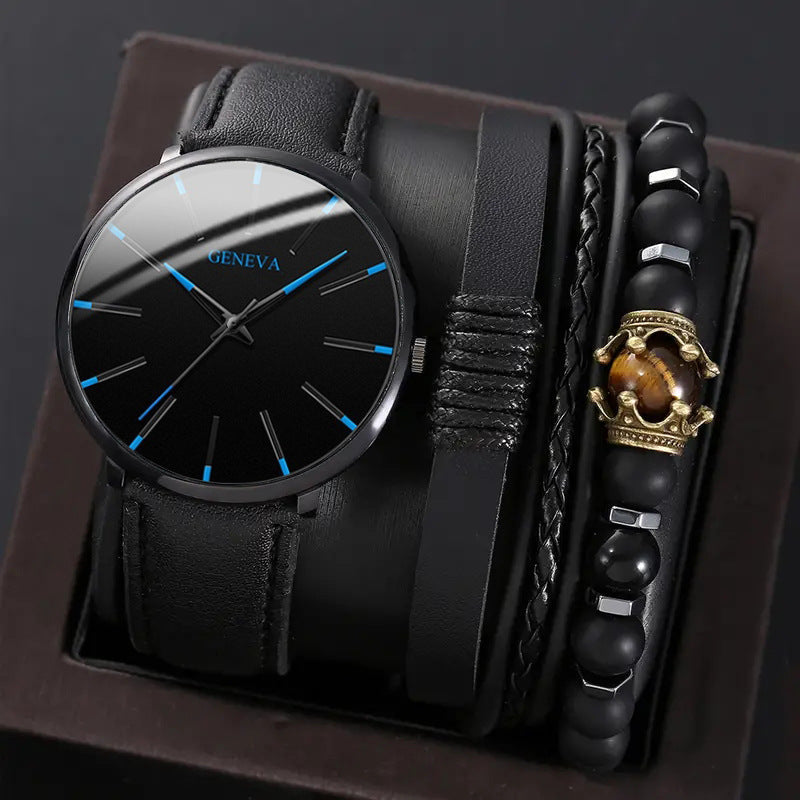 Stylish Leather Watch Set