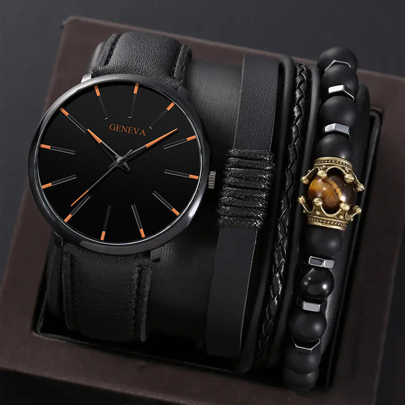 Stylish Leather Watch Set