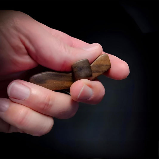 Smooth Black Wooden Fidget Spinner 2 Pack - Befez