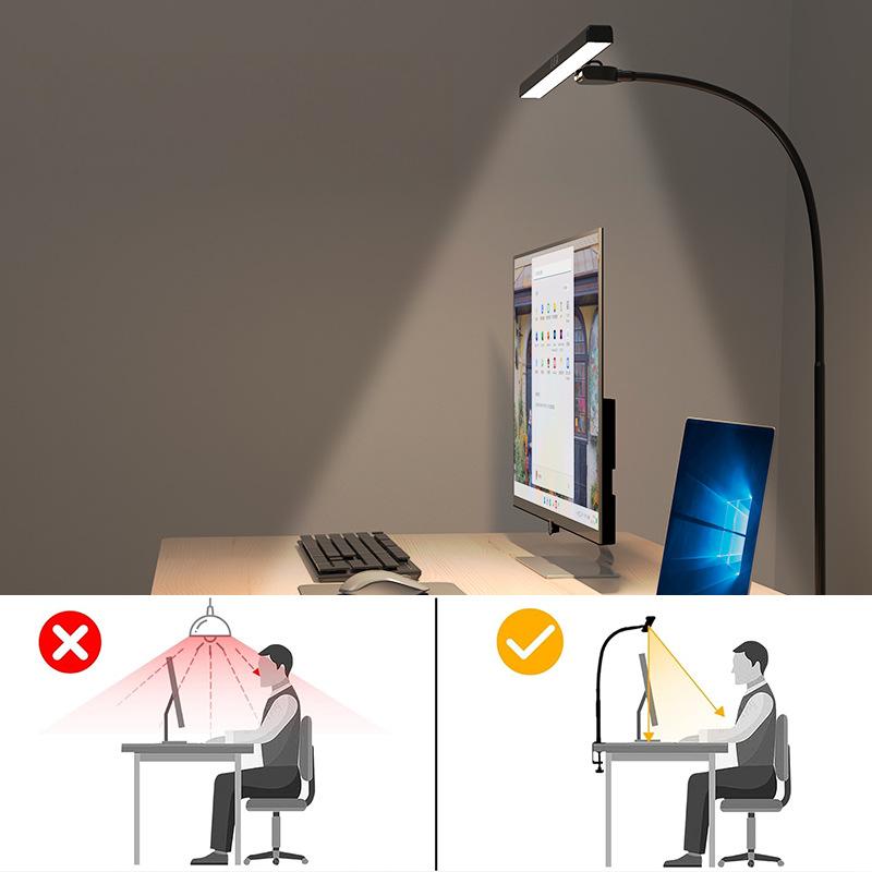 Bright Adjustable Clip Desk Light for Home Office Use