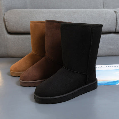 Warm Waterproof Women's Snow Boots with Fleece Lining