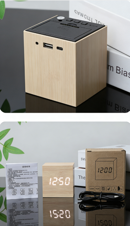 Accurate Square LED Clock Thermometer