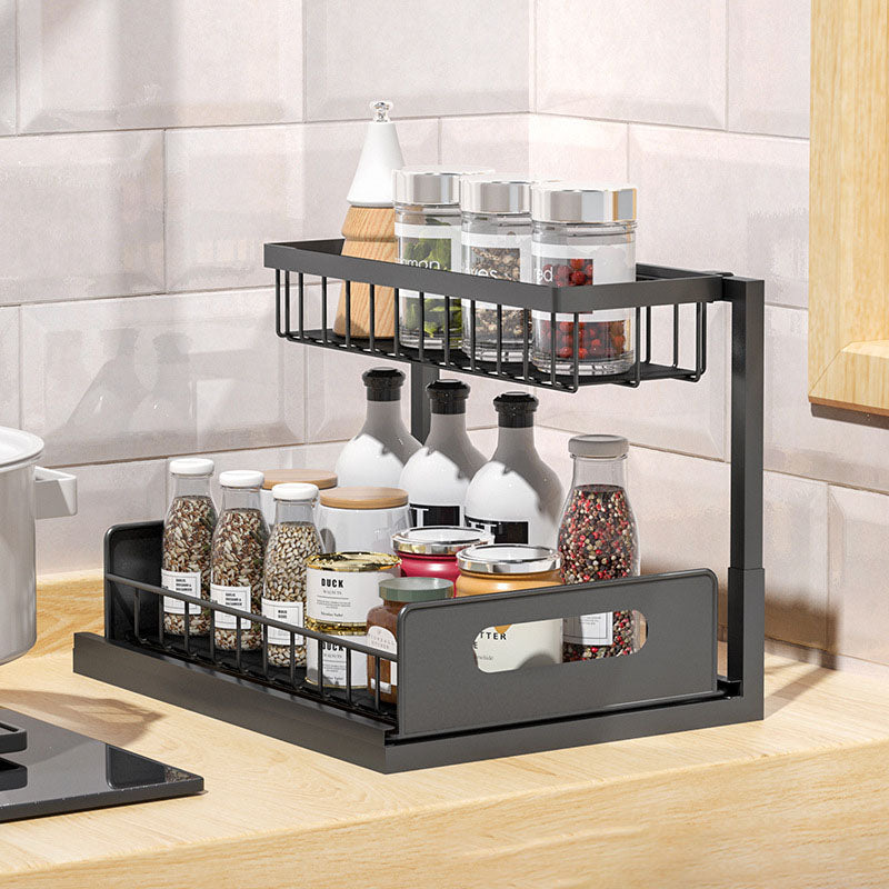 Space Saving Under Sink Kitchen Organizer Rack