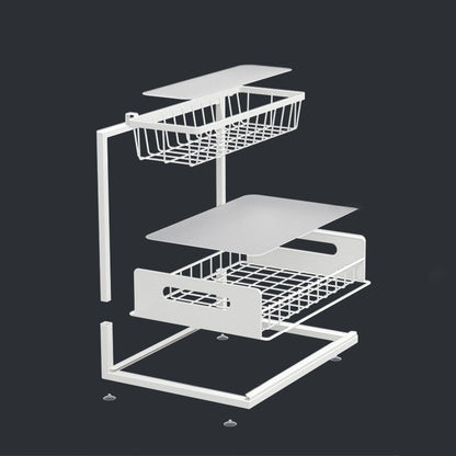 Space Saving Under Sink Kitchen Organizer Rack