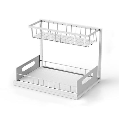 Space Saving Under Sink Kitchen Organizer Rack