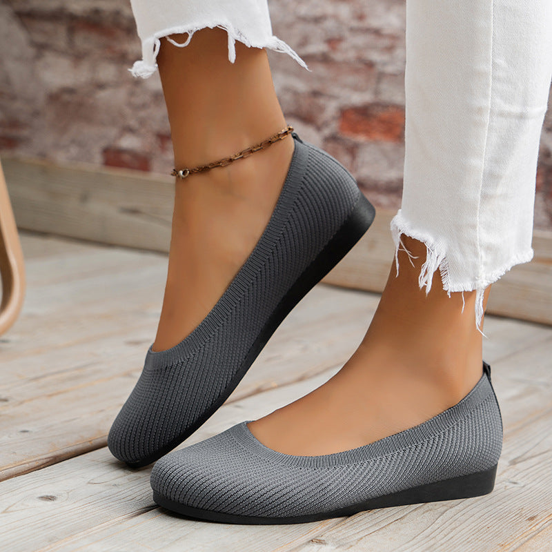 Comfortable Women's Round Toe Loafer Shoes - Befez