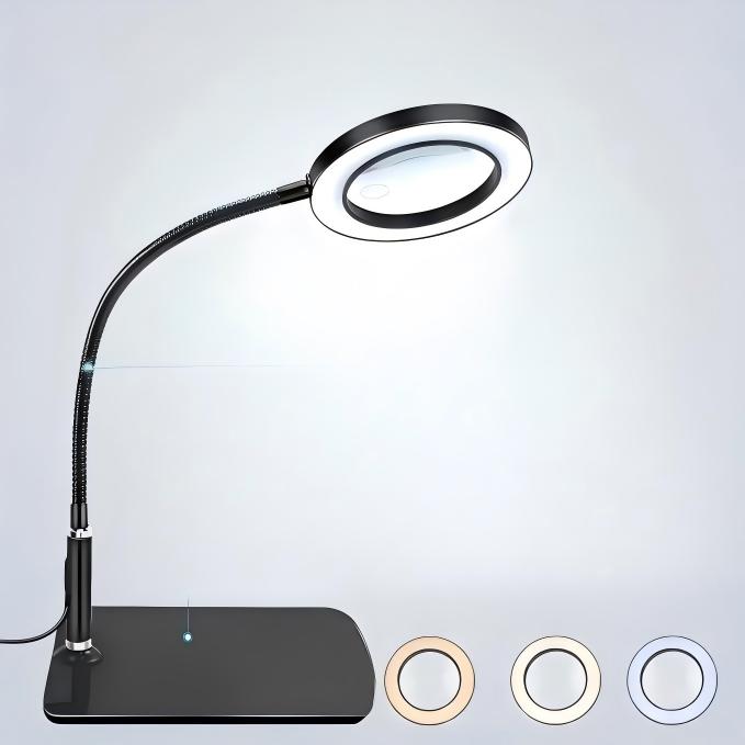 Bright Adjustable Desk Magnifying Lamp