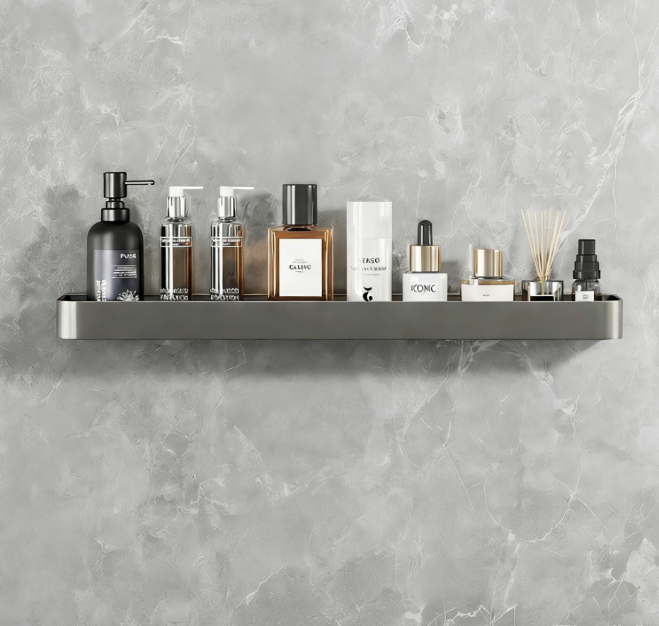 Space-Saving Bathroom Wall Shelf