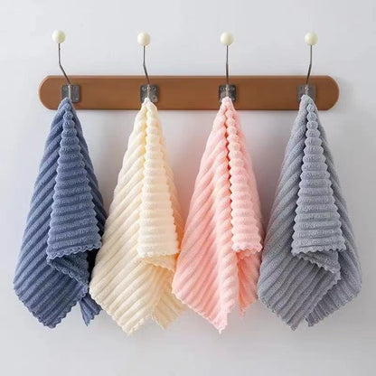 Colorful Striped Plush Bath Towel Set of 2 - Befez