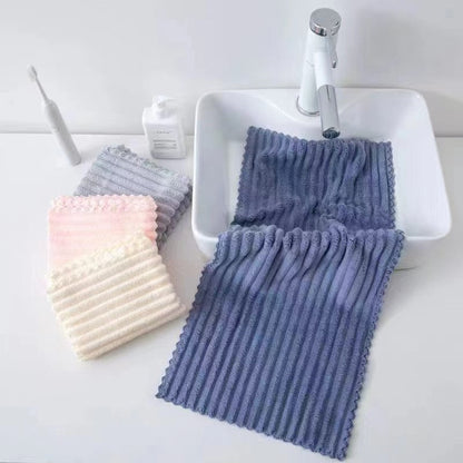 Colorful Striped Plush Bath Towel Set of 2