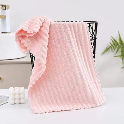 Colorful Striped Plush Bath Towel Set of 2