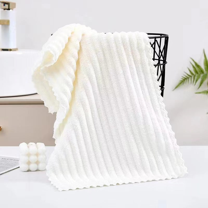 Colorful Striped Plush Bath Towel Set of 2