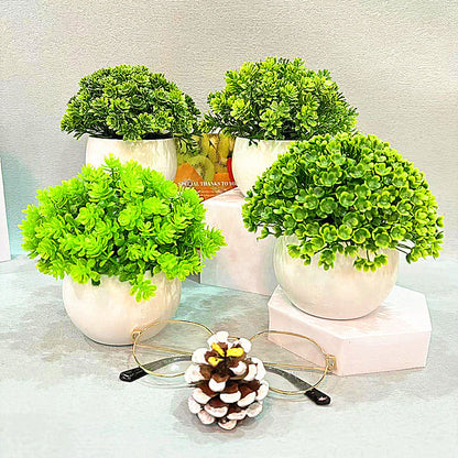 Small Round Fake Indoor Plant Pot - Befez