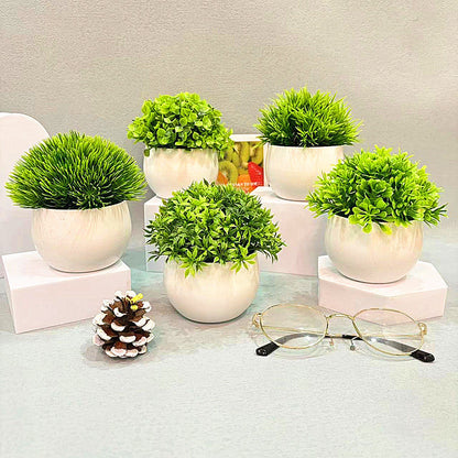 Small Round Fake Indoor Plant Pot