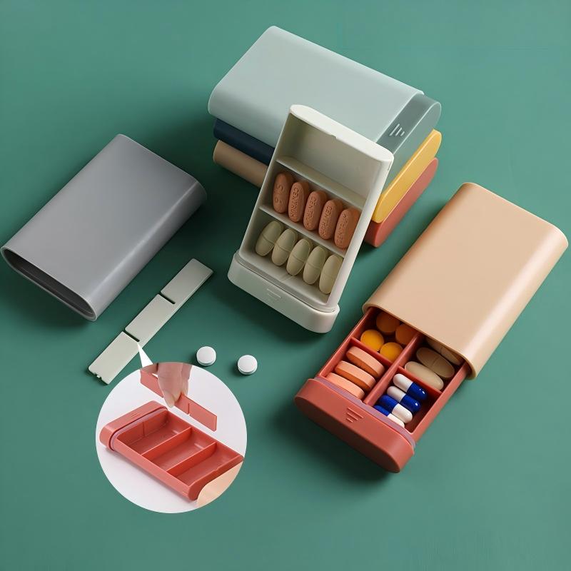 Compact Travel Pill Box Container