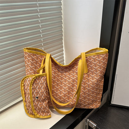 Big Women's Tote Shoulder Handbag PU Leather Bag