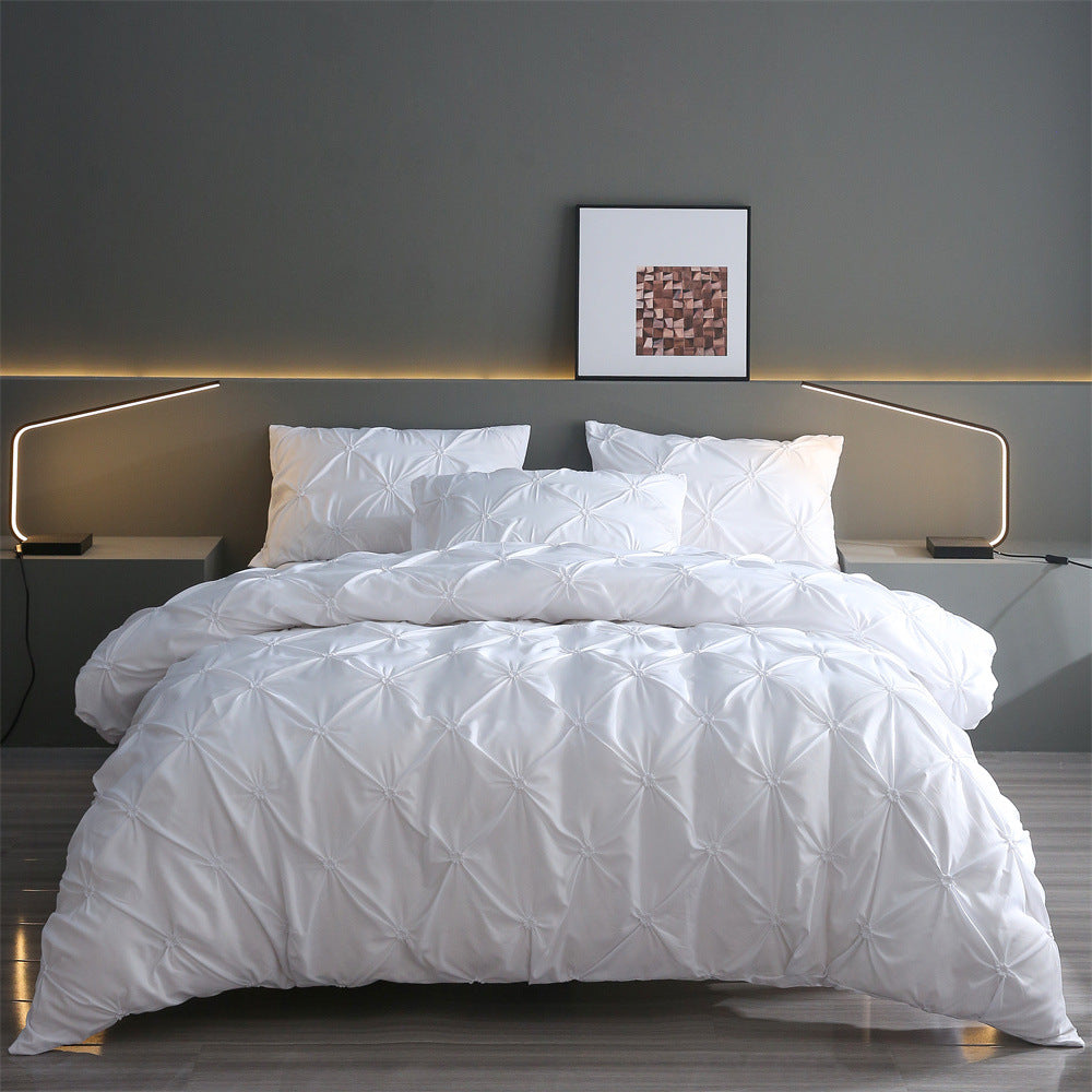 Decorative Stitched 3-Piece Bedding Set with Pillowcase - Befez