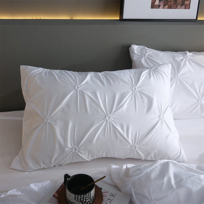 Decorative Stitched 3-Piece Bedding Set with Pillowcase