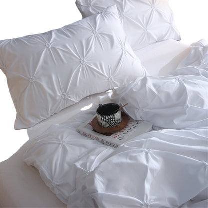 Decorative Stitched 3-Piece Bedding Set with Pillowcase