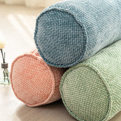 Soft Chenille Bolster Pillow for Neck Support